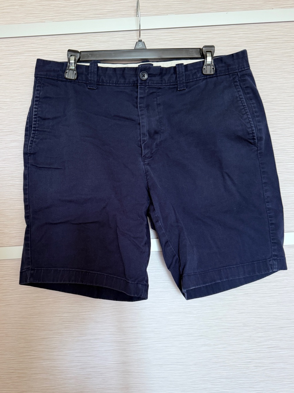 J-Crew Cotton Navy Blue Mens Shorts in 34